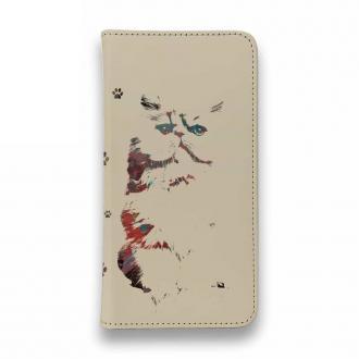 【手帳型ベルトなし】【Stick Case】猫の肉球