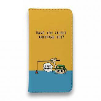 【手帳型ベルトなし】【Stick Case】【釣りざんまい】ユニークアングラー_オレンジ