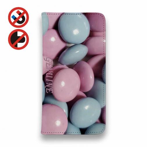 【Genuine】【手帳型ベルトなし】【Stick Case】カラフル チョコ フ?ルー&ヒ?ンク