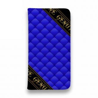 【Genuine】【手帳型ベルトなし】【Stick Case】マトラッセ柄　タ?イアコ?ナル　チェック　ブルー