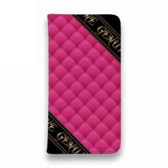 【Genuine】【手帳型ベルトなし】【Stick Case】マトラッセ柄　タ?イアコ?ナル　チェック　ピンク