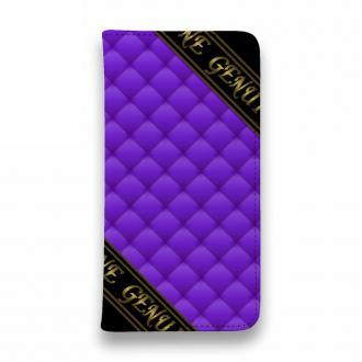 【Genuine】【手帳型ベルトなし】【Stick Case】マトラッセ柄　タ?イアコ?ナル　チェック　パープル