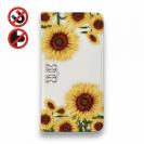 【ROMI HIME】【手帳型ベルトなし】【Stick Case】ひまわり　ホワイト