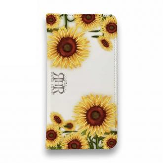 【ROMI HIME】【手帳型ベルトなし】【Stick Case】ひまわり　ホワイト