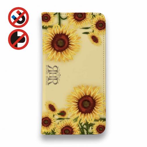 【ROMI HIME】【手帳型ベルトなし】【Stick Case】ひまわり ベージュ