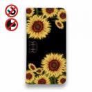 【ROMI HIME】【手帳型ベルトなし】【Stick Case】ひまわり　ブラック