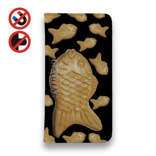 【Genuine】【手帳型ベルトなし】【Stick Case】たいやき ヘ?ーシ?ュ&ブラック