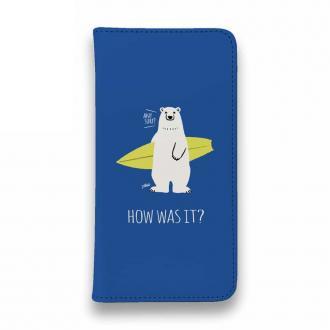 【手帳型ベルトなし】【Stick Case】波乗りシロクマさん(wakat)