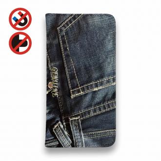 【Genuine】【手帳型ベルトなし】【Stick Case】シ?ーンス? 　ブルー