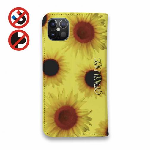 【Genuine】【手帳型ベルトなし】【Stick Case】ひまわり　イエロー