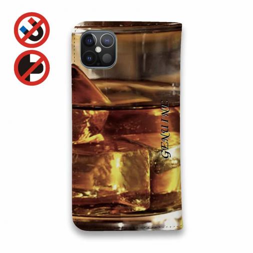 【Genuine】【手帳型ベルトなし】【Stick Case】ワイン お酒　ク?ラス　氷