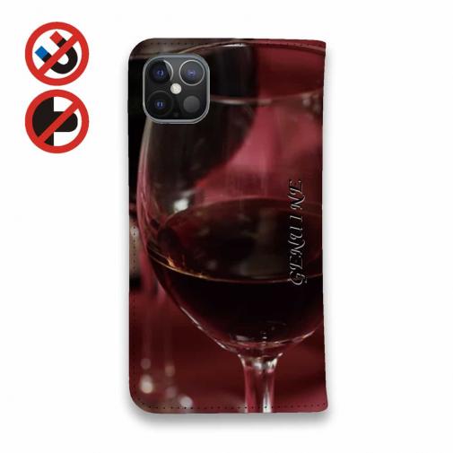 【Genuine】【手帳型ベルトなし】【Stick Case】ワイン ク?ラス　お酒