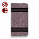 【Genuine】【手帳型ベルトなし】【Stick Case】蛇柄 黒蛇 ピンク 横ライン 験担ぎ