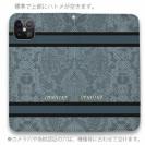 【Genuine】【手帳型ベルトなし】【Stick Case】蛇柄 黒蛇 ブルー 横ライン 験担ぎ