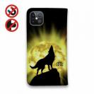 【ROMI HIME】【手帳型ベルトなし】【Stick Case】狼イエロー 月