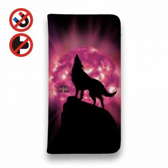 【ROMI HIME】【手帳型ベルトなし】【Stick Case】狼ピンク 月