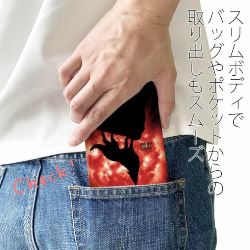 【ROMI HIME】【手帳型ベルトなし】【Stick Case】狼レッド 月