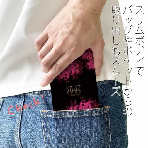 【ROMI HIME】【手帳型ベルトなし】【Stick Case】彼岸花　ピンク
