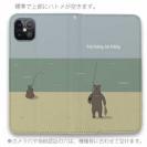 【手帳型ベルトなし】【Stick Case】【FISH MAN】クマさんもフィッシング No1