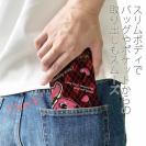 【ROMI HIME】【手帳型ベルトなし】【Stick Case】うさぎ チェック  レッド ペア