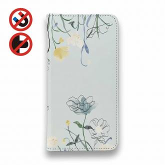 【手帳型ベルトなし】【Stick Case】デリケートペイント ブルー