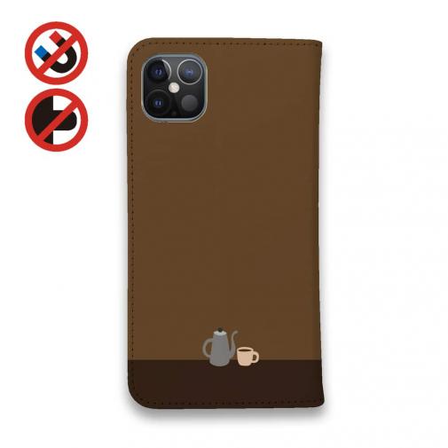 【手帳型ベルトなし】【Stick Case】コーヒー注ぐシロクマさん(wakat)