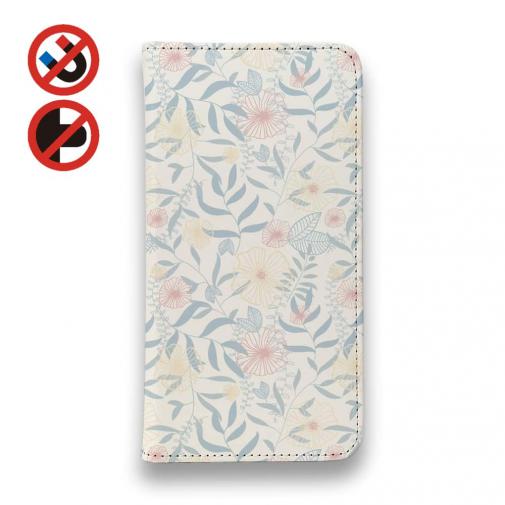 【手帳型ベルトなし】【Stick Case】春花&夏花 ライトブルー&ピンク