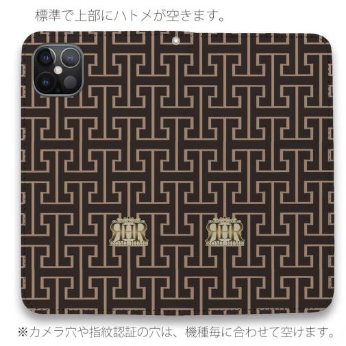 【ROMI HIME】【手帳型ベルトなし】【Stick Case】マーク・ロゴ ベージュ