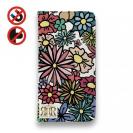 【ROMI HIME】【手帳型ベルトなし】【Stick Case】蝶 花 花柄 レトロ ホワイト