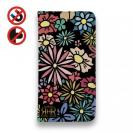 【ROMI HIME】【手帳型ベルトなし】【Stick Case】蝶 花 花柄 レトロ ブラック