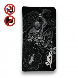 【彫姫】【手帳型ベルトなし】【Stick Case】花和尚の蛇退治　和彫りデザイン