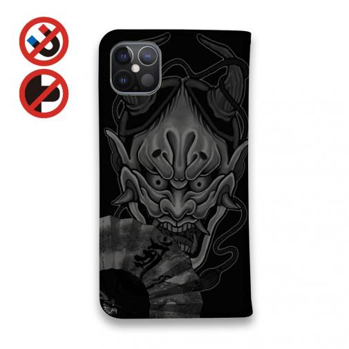 【彫姫】【手帳型ベルトなし】【Stick Case】般若　和彫りデザイン