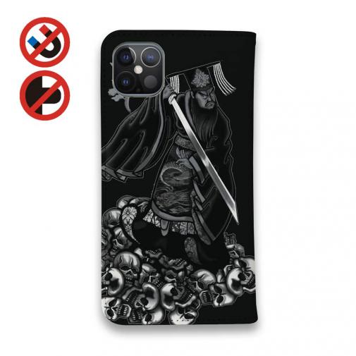 【彫姫】【手帳型ベルトなし】【Stick Case】秦の始皇帝　和彫りデザイン