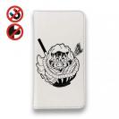 【彫姫】【手帳型ベルトなし】【Stick Case】弁慶達磨（ホワイト）