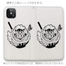 【彫姫】【手帳型ベルトなし】【Stick Case】弁慶達磨（ホワイト）