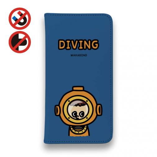 【手帳型ベルトなし】【Stick Case】【ワカボンド】WAKAMAKAシリーズ ダイバータン