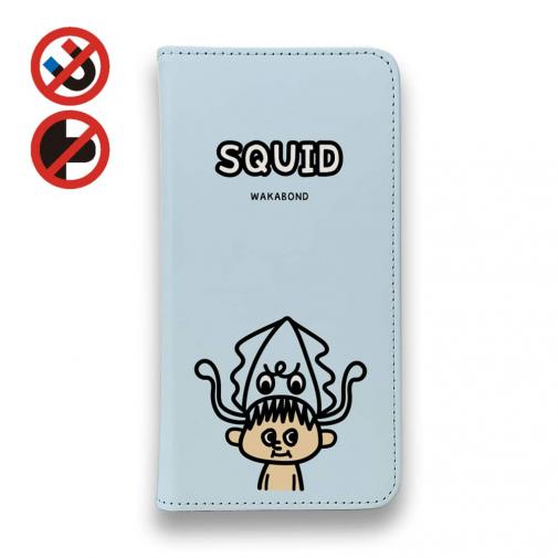【手帳型ベルトなし】【Stick Case】【ワカボンド】WAKAMAKAシリーズ アオリイカチュ