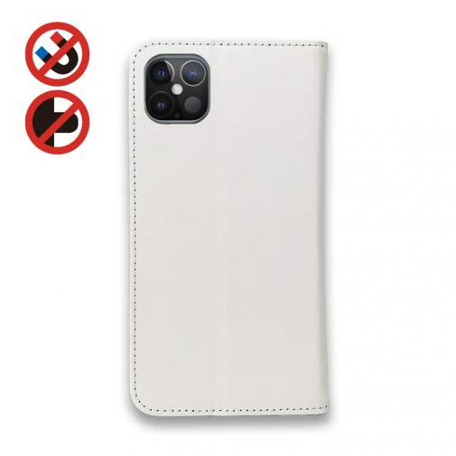 【手帳型ベルトなし】【Stick Case】【ワカボンド】WAKAMAKAシリーズ 白柴犬かぶりものとシバシロ