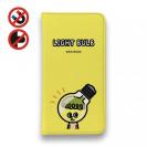 【手帳型ベルトなし】【Stick Case】【ワカボンド】WAKAMAKAシリーズ 電球のデンキュピカリ