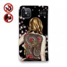 【ROMI HIME】【手帳型ベルトなし】【Stick Case】彫青 牡丹 和柄 桜 女