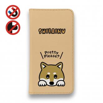 【手帳型ベルトなし】【Stick Case】柴犬のおねだり顔(wakat)