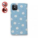 【手帳型ベルトなし】【Stick Case】柴犬いっぱい_白柴(wakat)