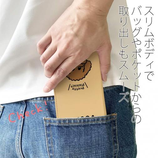 【手帳型ベルトなし】【Stick Case】プードルのおねだり顔(wakat)