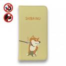 【手帳型ベルトなし】【Stick Case】イヤイヤ柴犬_彩色【赤柴】(wakat)