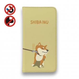 【手帳型ベルトなし】【Stick Case】イヤイヤ柴犬_彩色【赤柴】(wakat)