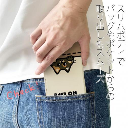 【手帳型ベルトなし】【Stick Case】何か気になるサビ猫(wakat)