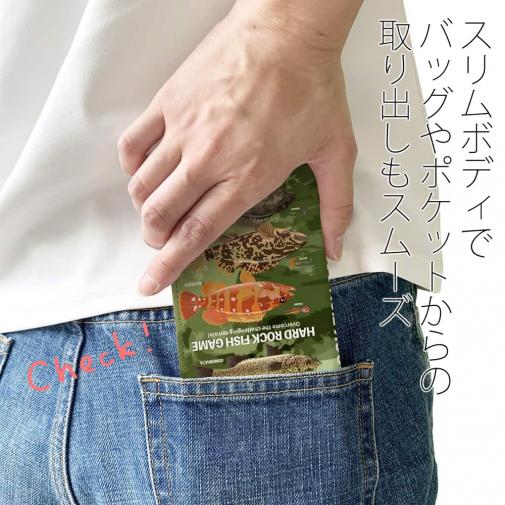 【手帳型ベルトなし】【Stick Case】【FISH MAN】ハードロックフィッシュゲーム グリーン
