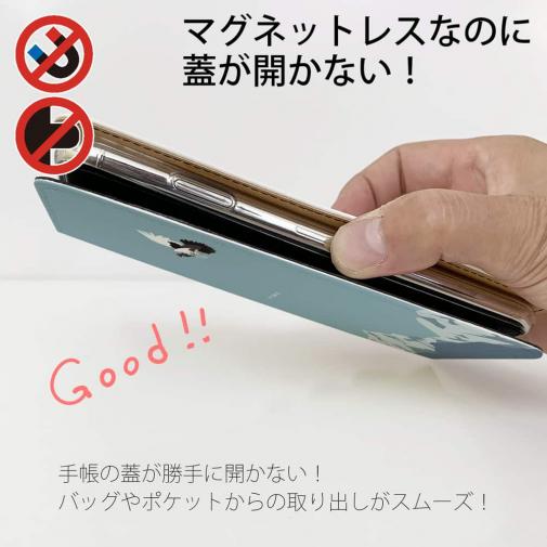 【手帳型ベルトなし】【Stick Case】【FISH MAN】山シリーズ「雷鳥／夏のオス・たそがれ」