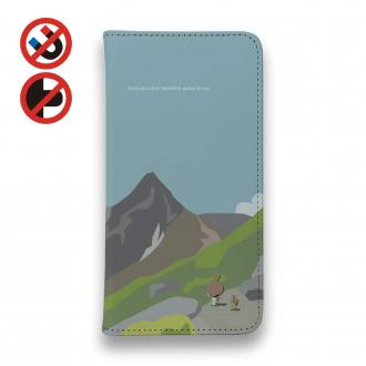 【手帳型ベルトなし】【Stick Case】【FISH MAN】山シリーズ「雷鳥／夏親子」