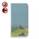 【手帳型ベルトなし】【Stick Case】【FISH MAN】山シリーズ「雷鳥／夏のオス・たそがれ」